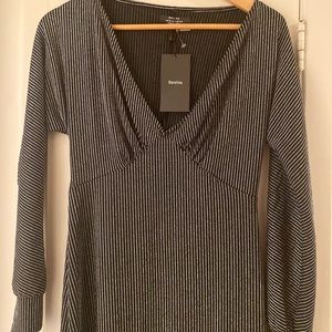 Bershka dress silver and black